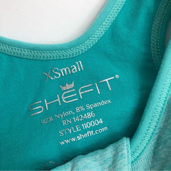 SHEFIT Sports Bra Perfect Athletic Lounge Bra Sz XS Color Mint Marble Green NWT - Picture 6 of 10